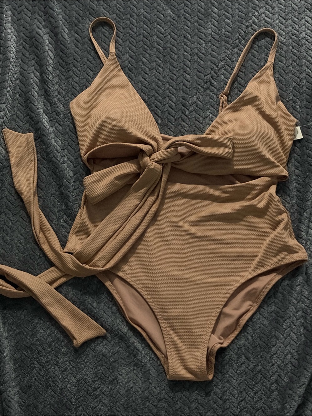 aerie One-Piece Swimsuit in Camel Tan